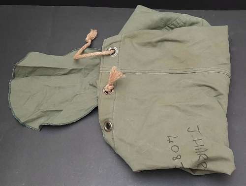 **Rhodesian Bush War: Rhodesian Army Green Duffle Bag ( Soldier Inscribed).**