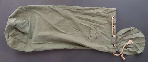 **Rhodesian Bush War: Rhodesian Army Green Duffle Bag ( Soldier Inscribed).**