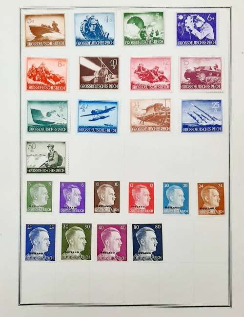 **RARE: WW2 German 1944 `Army Day` Mint Complete Stamp Set (Mounted).**