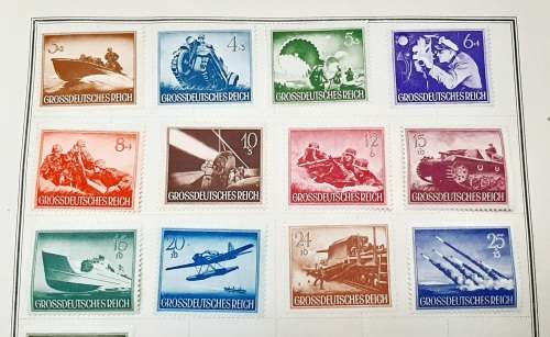 **RARE: WW2 German 1944 `Army Day` Mint Complete Stamp Set (Mounted).**