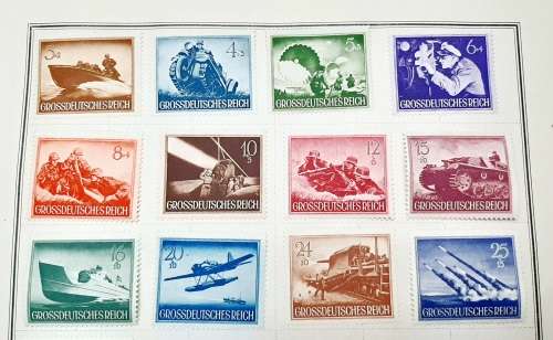 **RARE: WW2 German 1944 `Army Day` Mint Complete Stamp Set (Mounted).**