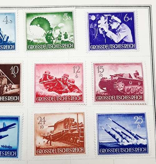 **RARE: WW2 German 1944 `Army Day` Mint Complete Stamp Set (Mounted).**