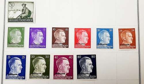 **RARE: WW2 German 1944 `Army Day` Mint Complete Stamp Set (Mounted).**
