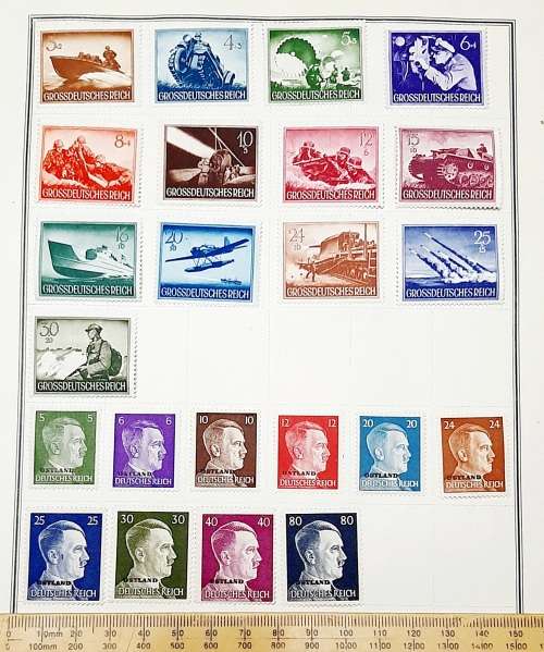 **RARE: WW2 German 1944 `Army Day` Mint Complete Stamp Set (Mounted).**