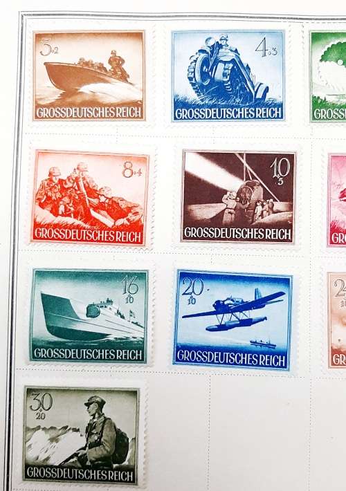 **RARE: WW2 German 1944 `Army Day` Mint Complete Stamp Set (Mounted).**