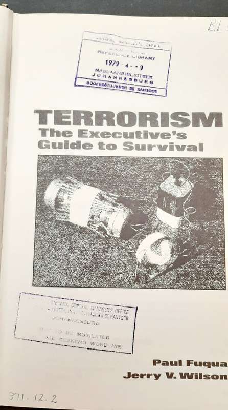 **RARE: South African Railway Police - Regional Task Force Reference Terrorism Guide. **