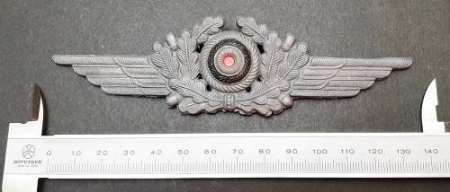 WW2 German 1943 Luftwaffe NCO's Kriegsmetall Cap Cockade (All Pins)