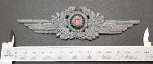 WW2 German 1943 Luftwaffe NCO's Kriegsmetall Cap Cockade (All Pins)