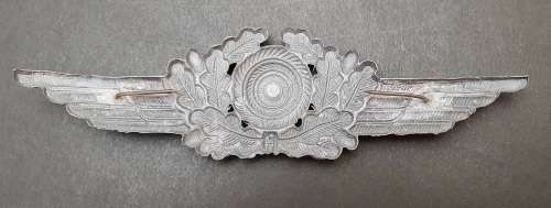 WW2 German 1943 Luftwaffe NCO's Kriegsmetall Cap Cockade (All Pins)