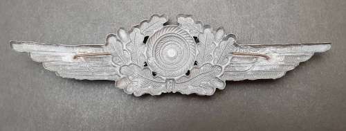 WW2 German 1943 Luftwaffe NCO's Kriegsmetall Cap Cockade (All Pins)
