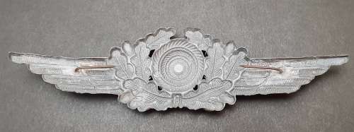 WW2 German 1943 Luftwaffe NCO's Kriegsmetall Cap Cockade (All Pins)