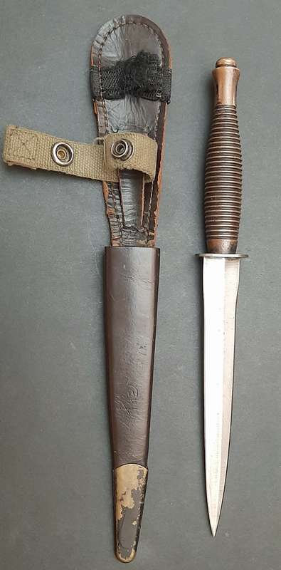 Border War: Early SADF Special Forces/Recce Fairbairn-Sykes Knife with Sheath