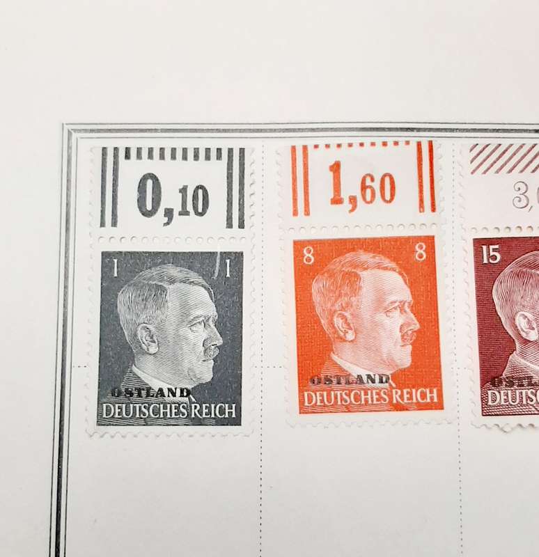 **WW2 German : 1944 Occupied Russia Mint Stamps w/ Marginal (x5) **