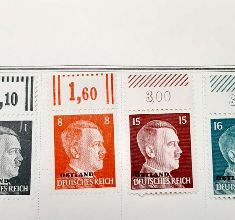 **WW2 German : 1944 Occupied Russia Mint Stamps w/ Marginal (x5) **