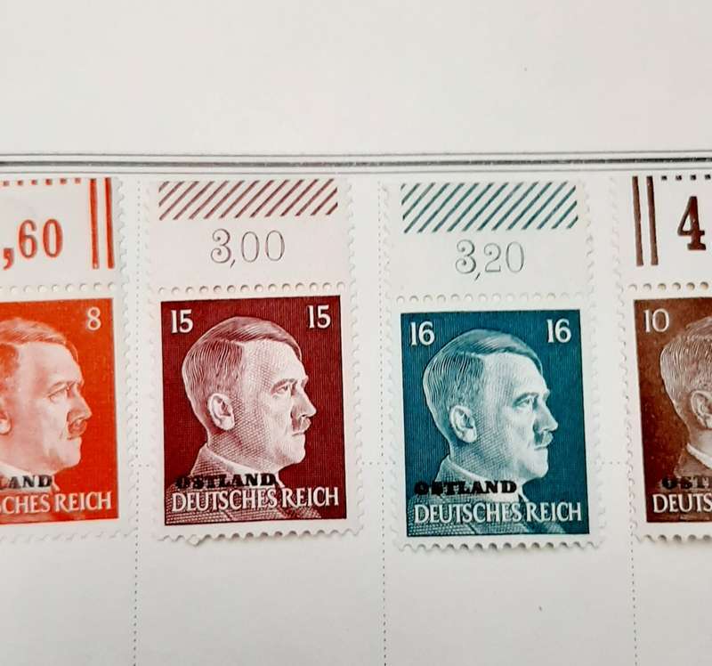 **WW2 German : 1944 Occupied Russia Mint Stamps w/ Marginal (x5) **