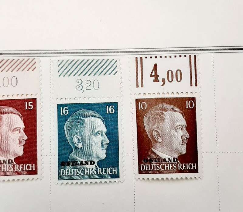 **WW2 German : 1944 Occupied Russia Mint Stamps w/ Marginal (x5) **