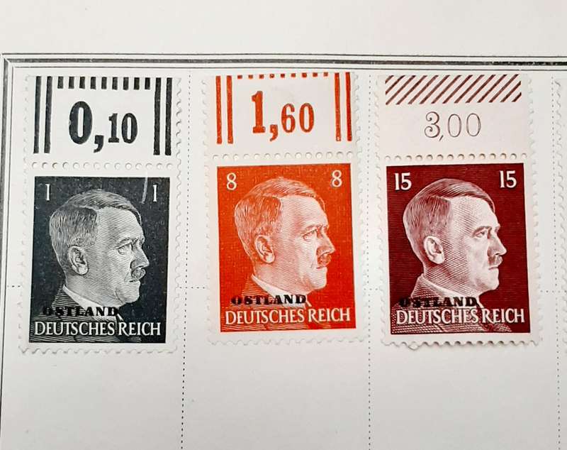 **WW2 German : 1944 Occupied Russia Mint Stamps w/ Marginal (x5) **