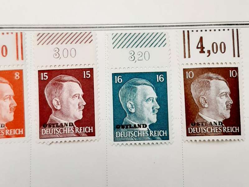 **WW2 German : 1944 Occupied Russia Mint Stamps w/ Marginal (x5) **