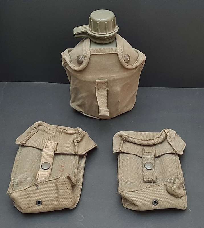 **Border War: 1980s SADF Patt.73 FN Mag Pouches & Canteen w/ Firebucket (5 pcs).**