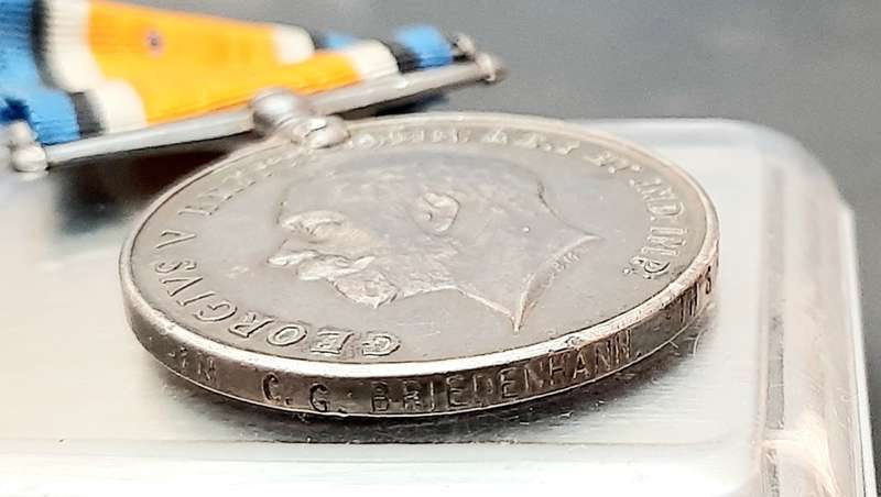 WW1 1914-15 Star & .925 Silver British War Medal with Silk Ribbons (5th S.A.M.R)