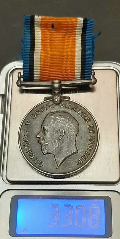 WW1 1914-15 Star & .925 Silver British War Medal with Silk Ribbons (5th S.A.M.R)