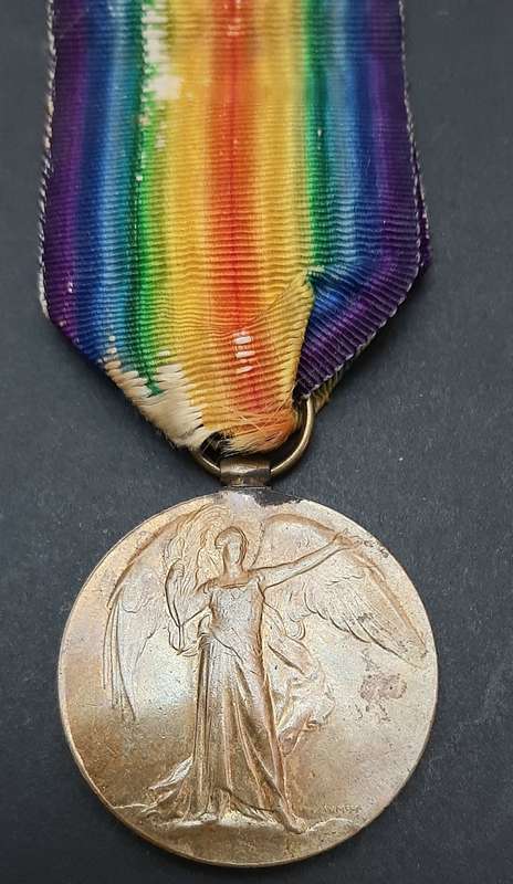 **WW1 : .925 Silver British War Medal & Victory Medal w/ Silk Ribbons (S.A.H.A).**