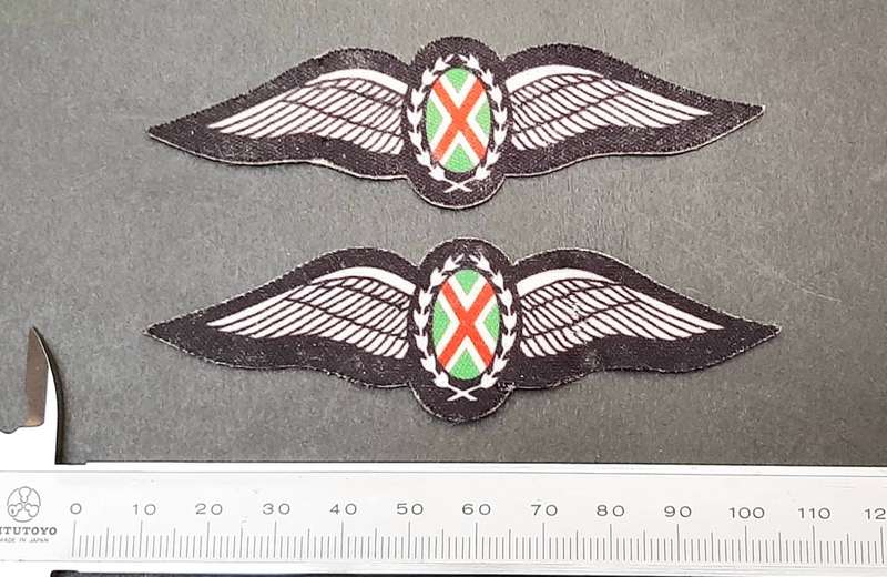 **Border War : 1980s SAAF Commando Pilot`s Wings Screen-Printed Cloth (UNUSED).**