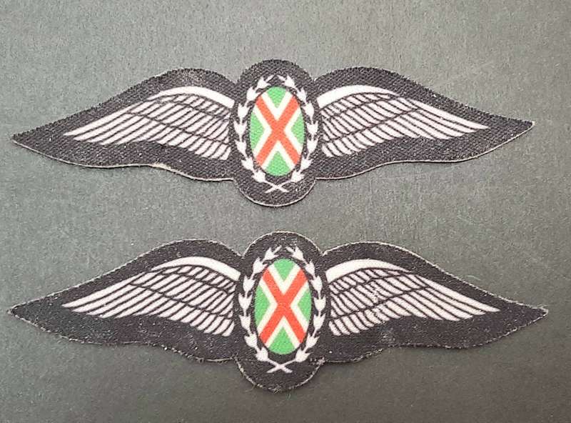 **Border War : 1980s SAAF Commando Pilot`s Wings Screen-Printed Cloth (UNUSED).**