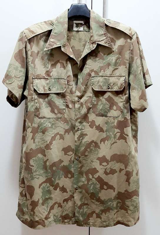Border War 1980s S.A.P 2nd Pattern Camouflage Short Sleeve Shirt (Large)