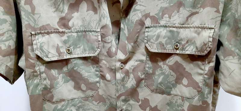 Border War 1980s S.A.P 2nd Pattern Camouflage Short Sleeve Shirt (Large)