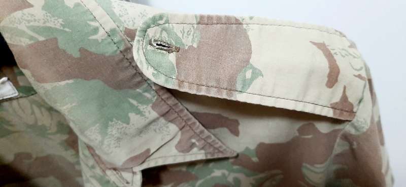 Border War 1980s S.A.P 2nd Pattern Camouflage Short Sleeve Shirt (Large)