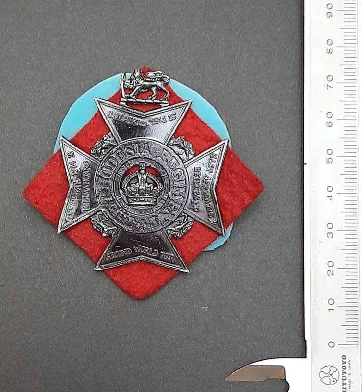 ** Rhodesian Bush War: 1970s Rhodesia Regiment Beret Badge w/ Stabilizer & Pin**