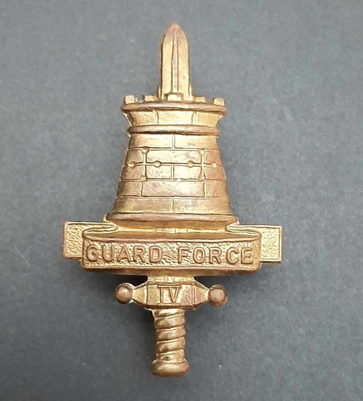 **Rhodesian Bush War: 1970s Rhodesian Guard Force Metal Cap Badge w/ Pin #1**