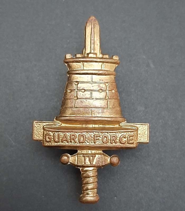 **Rhodesian Bush War: 1970s Rhodesian Guard Force Metal Cap Badge w/ Pin #1**