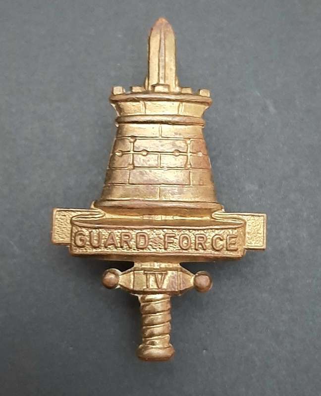**Rhodesian Bush War: 1970s Rhodesian Guard Force Metal Cap Badge w/ Pin #1**