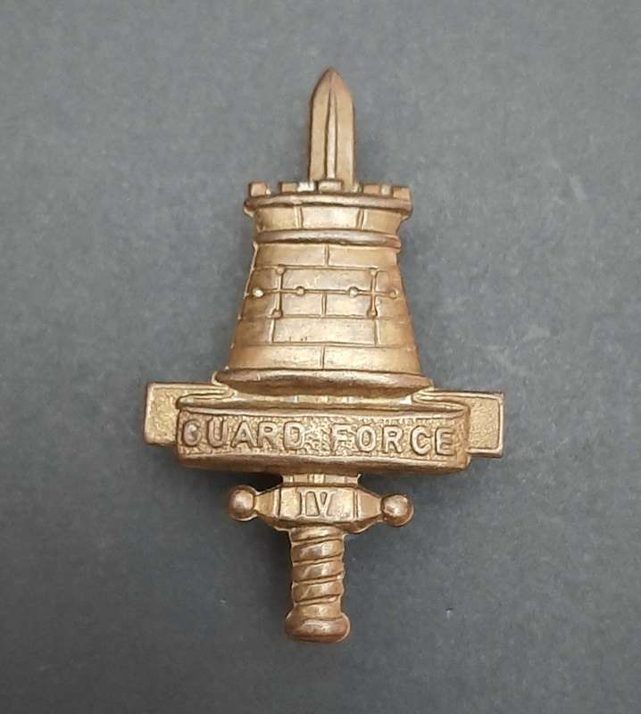 **Rhodesian Bush War: 1970s Rhodesian Guard Force Metal Cap Badge w/ Pin #2**