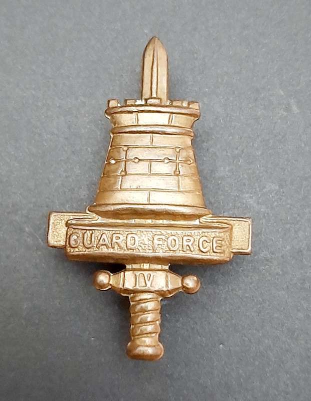 **Rhodesian Bush War: 1970s Rhodesian Guard Force Metal Cap Badge w/ Pin #2**