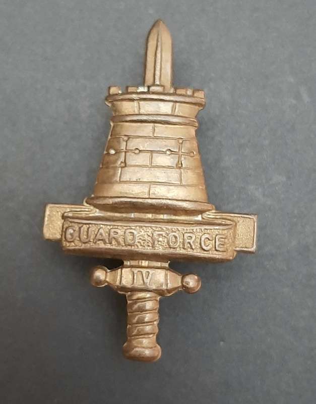 **Rhodesian Bush War: 1970s Rhodesian Guard Force Metal Cap Badge w/ Pin #2**