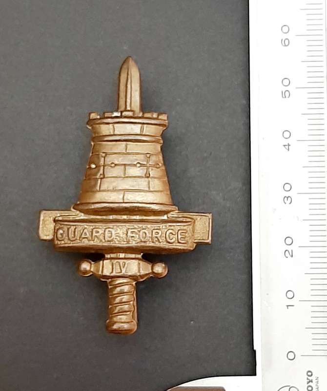 **Rhodesian Bush War: 1970s Rhodesian Guard Force Metal Cap Badge w/ Pin #2**