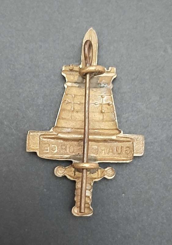 **Rhodesian Bush War: 1970s Rhodesian Guard Force Metal Cap Badge w/ Pin #2**