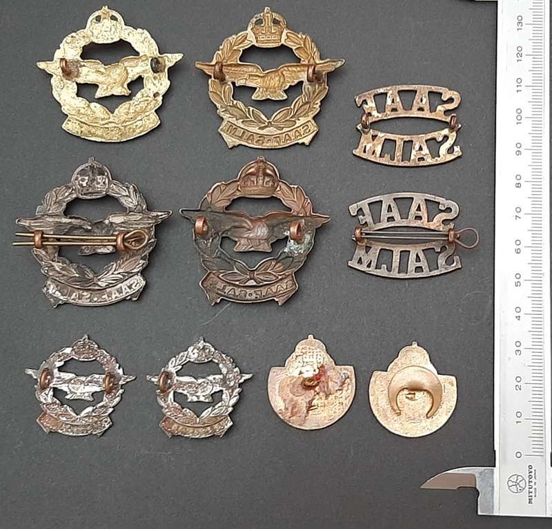 **Lot : WW2 SAAF Brass Insignia Assortment x10 Pcs  **