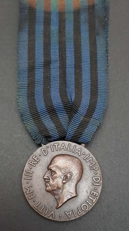 ** 1936 Italian Fascist:  Africa Orientale Medal w/ Ribbon.**