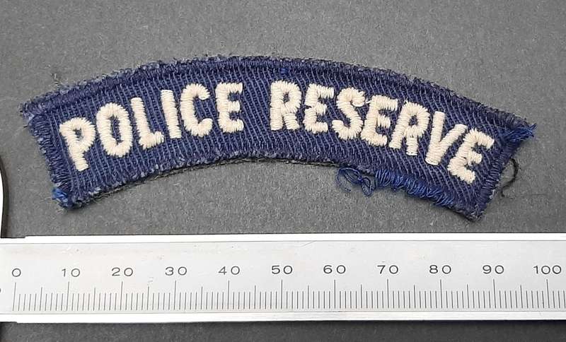 **Rhodesian Bush War: 1960s BSAP Blue Fielddress Embroidered Shoulder Title **