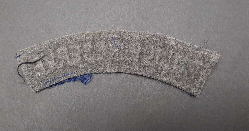 **Rhodesian Bush War: 1960s BSAP Blue Fielddress Embroidered Shoulder Title **