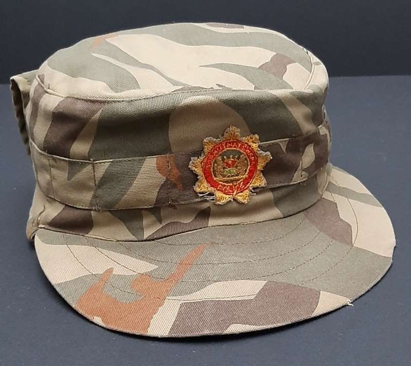 **RARE: 1980s Bophuthatswana Police `Reed Pattern` Cap w/ Embroidered Badge (Complete).**