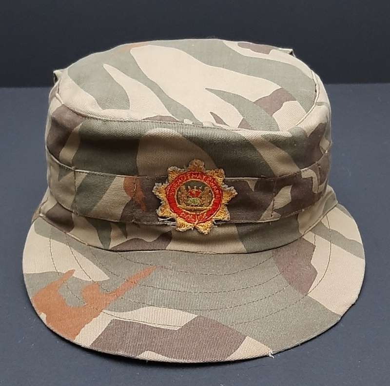 **RARE: 1980s Bophuthatswana Police `Reed Pattern` Cap w/ Embroidered Badge (Complete).**