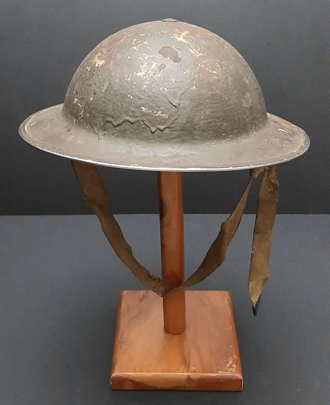 **WW2 Union Defence Force: Olive Green Post-War `Brodie` Pattern Helmet (1942).**