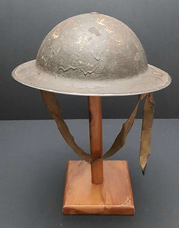 **WW2 Union Defence Force: Olive Green Post-War `Brodie` Pattern Helmet (1942).**
