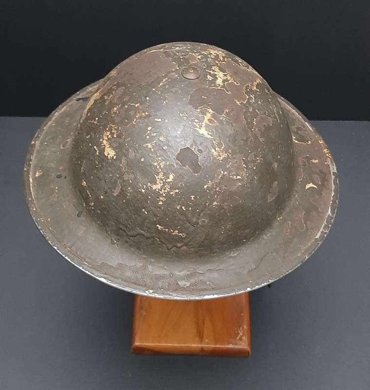 **WW2 Union Defence Force: Olive Green Post-War `Brodie` Pattern Helmet (1942).**