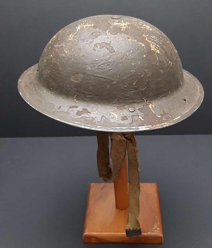 **WW2 Union Defence Force: Olive Green Post-War `Brodie` Pattern Helmet (1942).**
